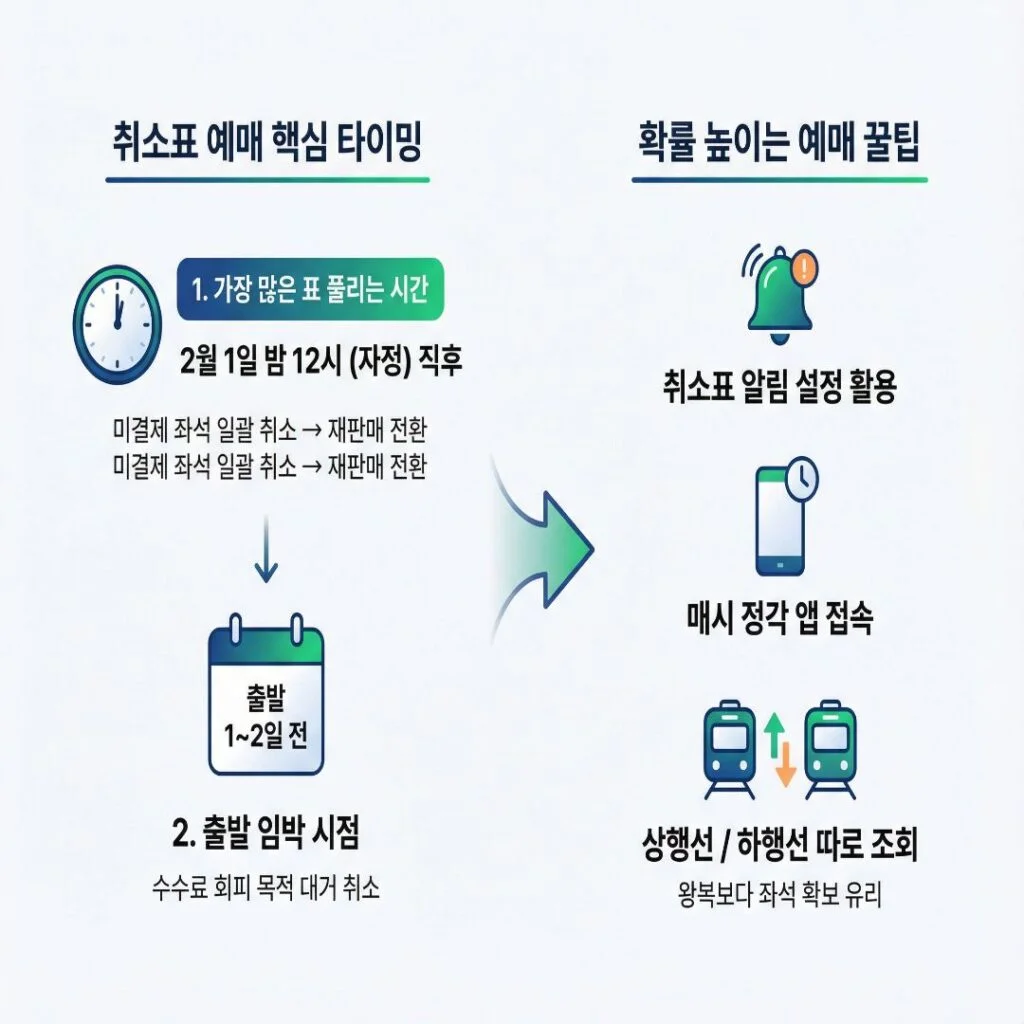 취소표 예매 꿀팁
