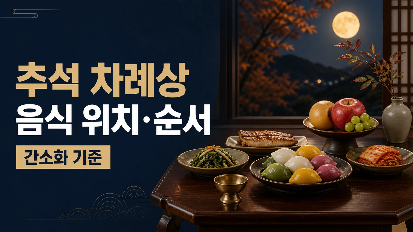 2026 추석 차례상 차리는 법과 음식 위치, 간소화 순서